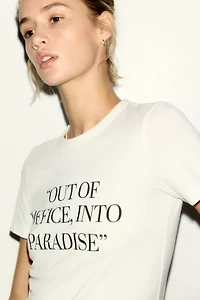 Printed Viscose-Blend T-Shirt