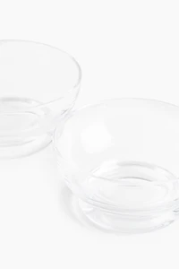 2-Pack Mouth-Blown Glass Serving Bowls