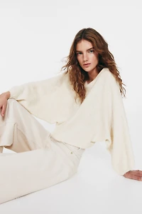 Batwing-Sleeved Sweater