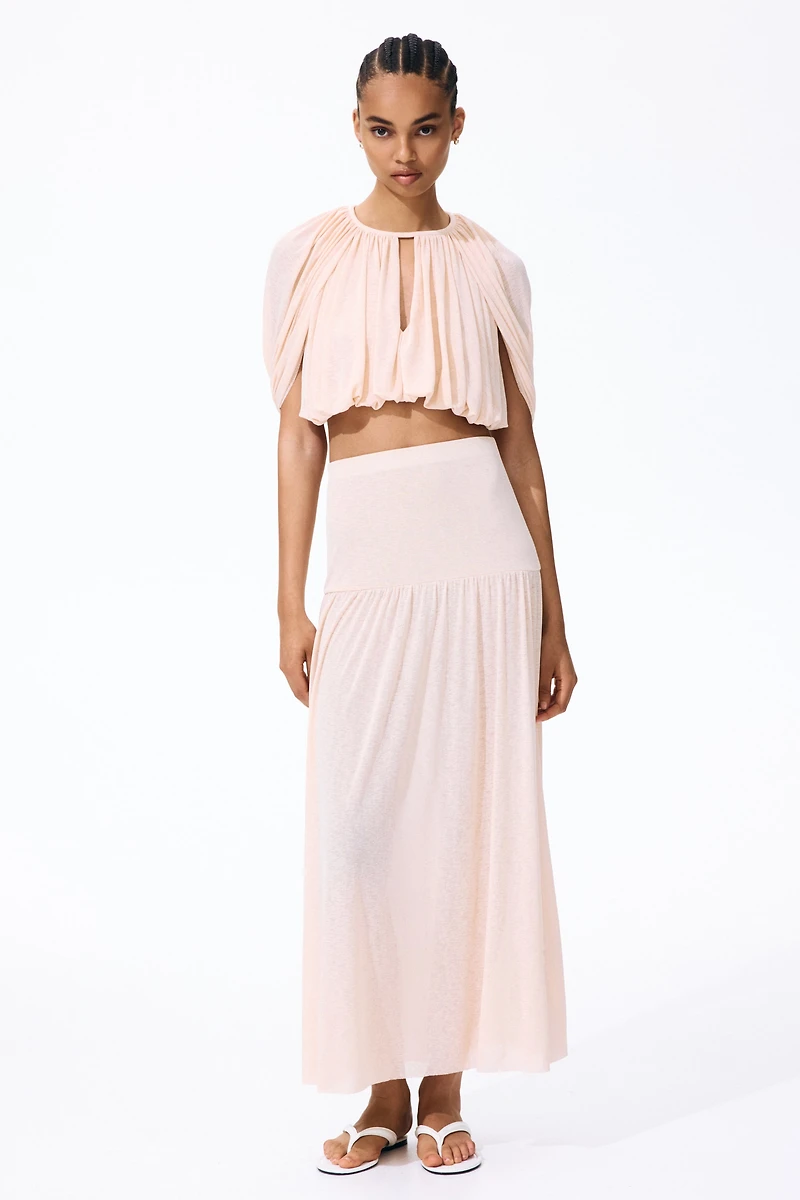 Fine-Knit Maxi Skirt