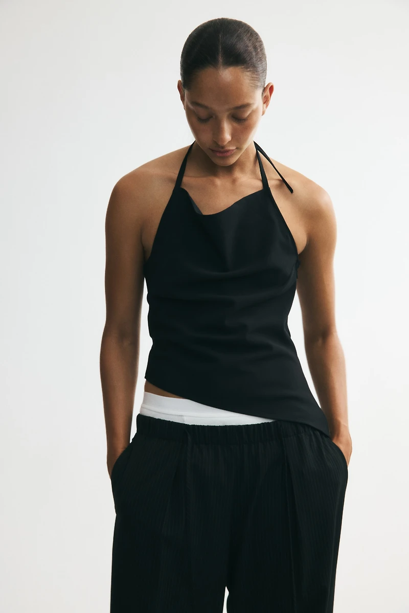 Asymmetric Halterneck Top