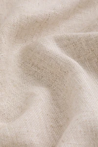 Single Long and Wide Linen-Blend Curtain Panel