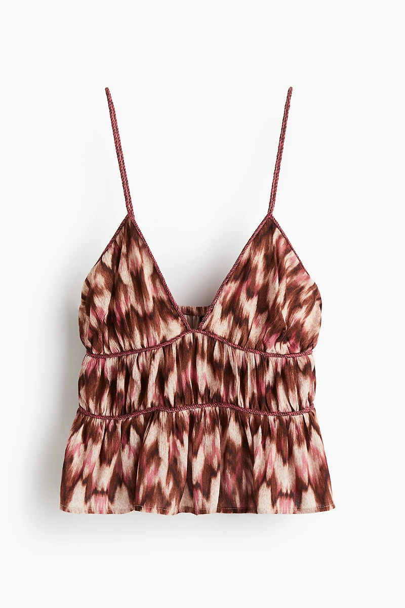 Braid-Detail Strappy Top