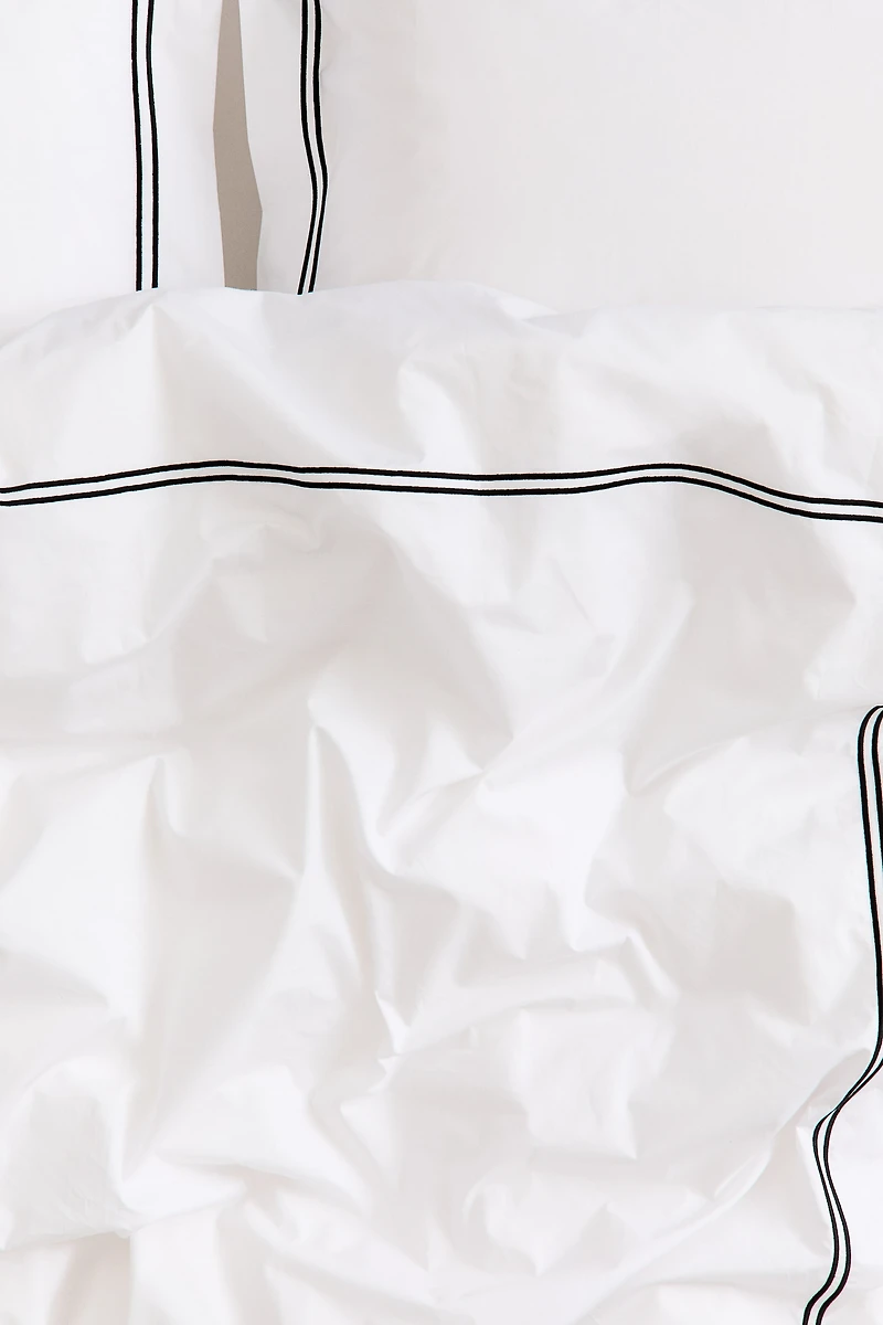 Cotton Percale King/Queen Duvet Cover Set