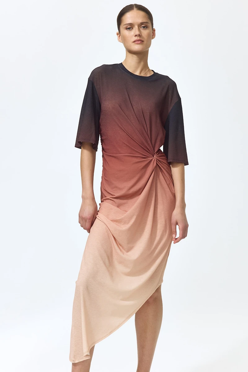 Knot-Detail T-Shirt Dress