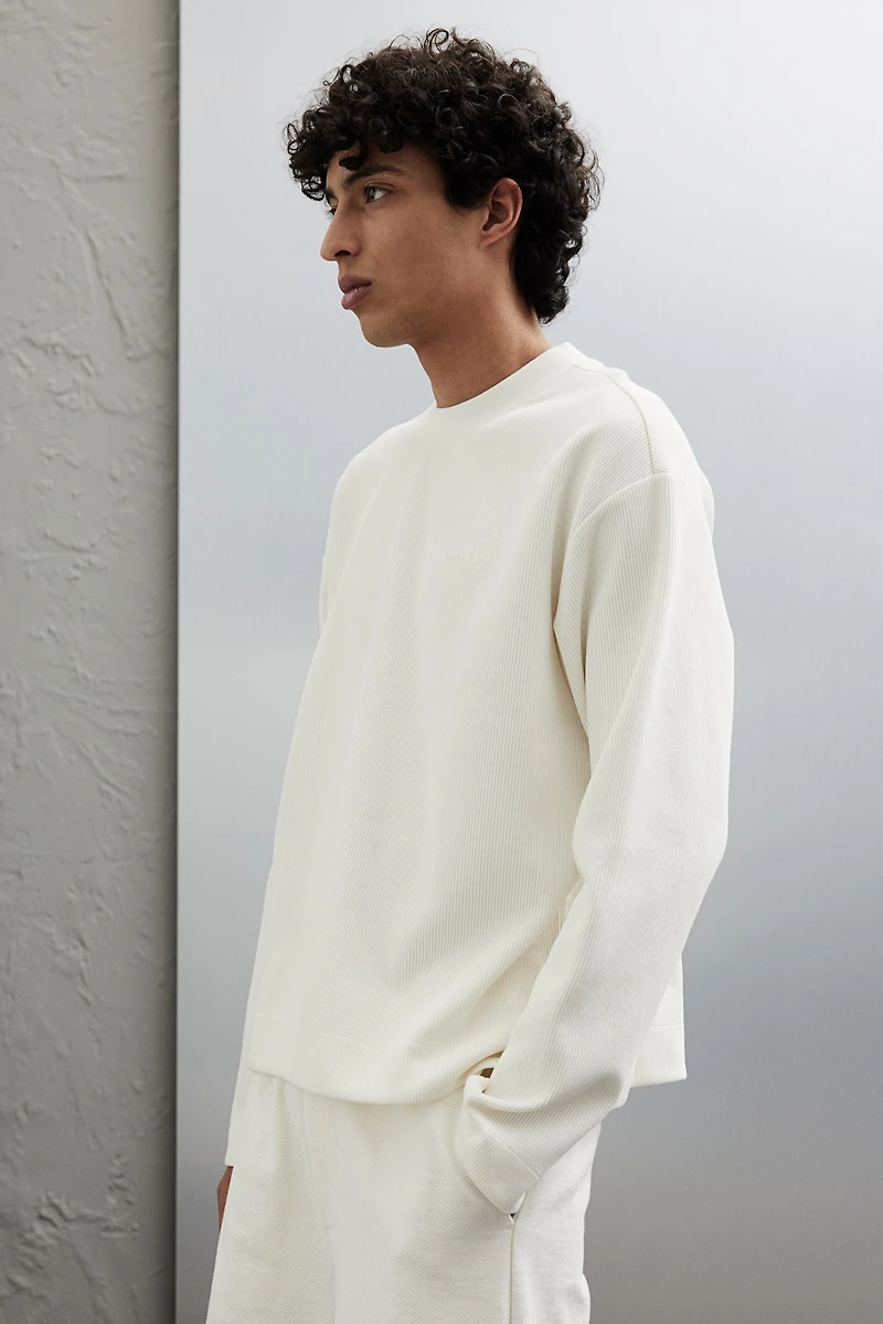 Loose Fit Long-Sleeved Jersey Shirt