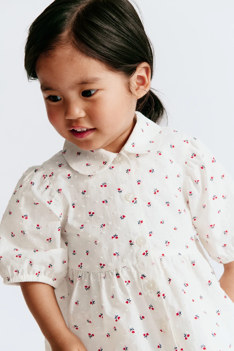 Flared Cotton Blouse