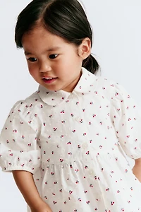 Flared Cotton Blouse