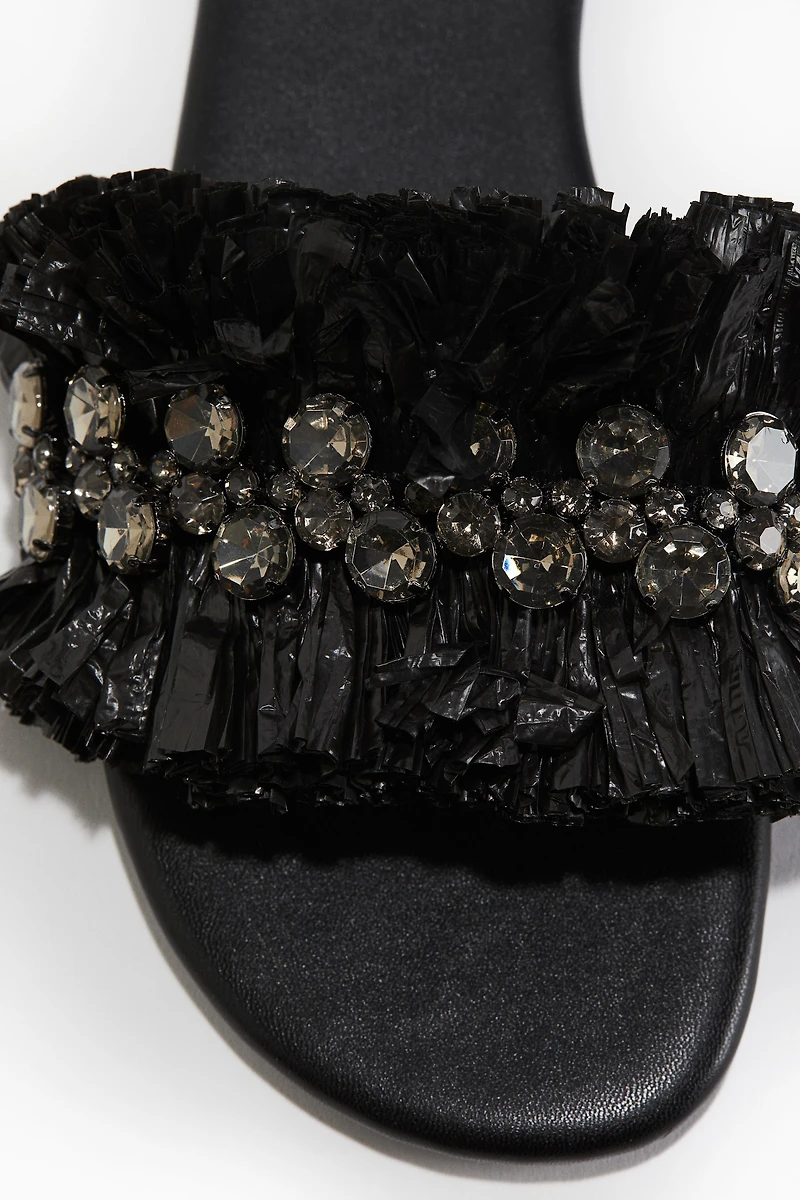 Rhinestone-Embellished Sandals
