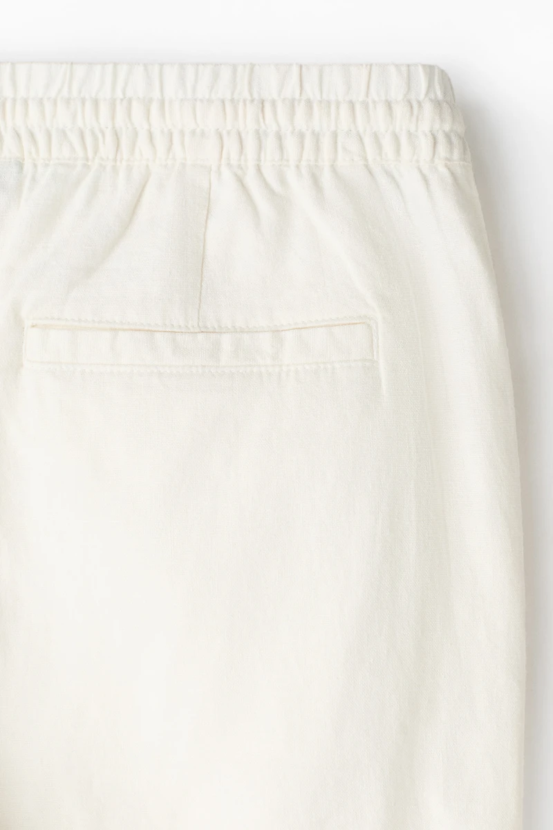 Short décontracté en lin mélangé