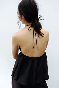 Cotton halterneck top