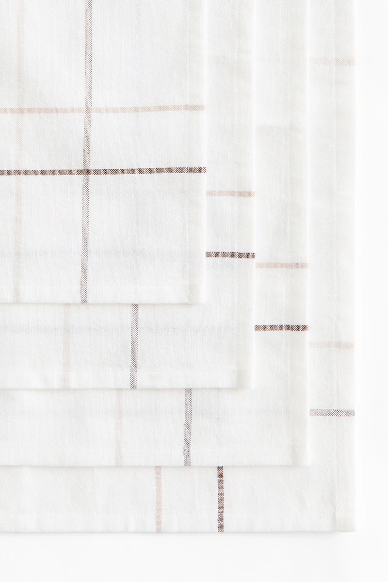 Lot de 4 serviettes de table en lin mélangé