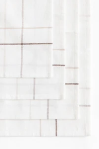 Lot de 4 serviettes de table en lin mélangé