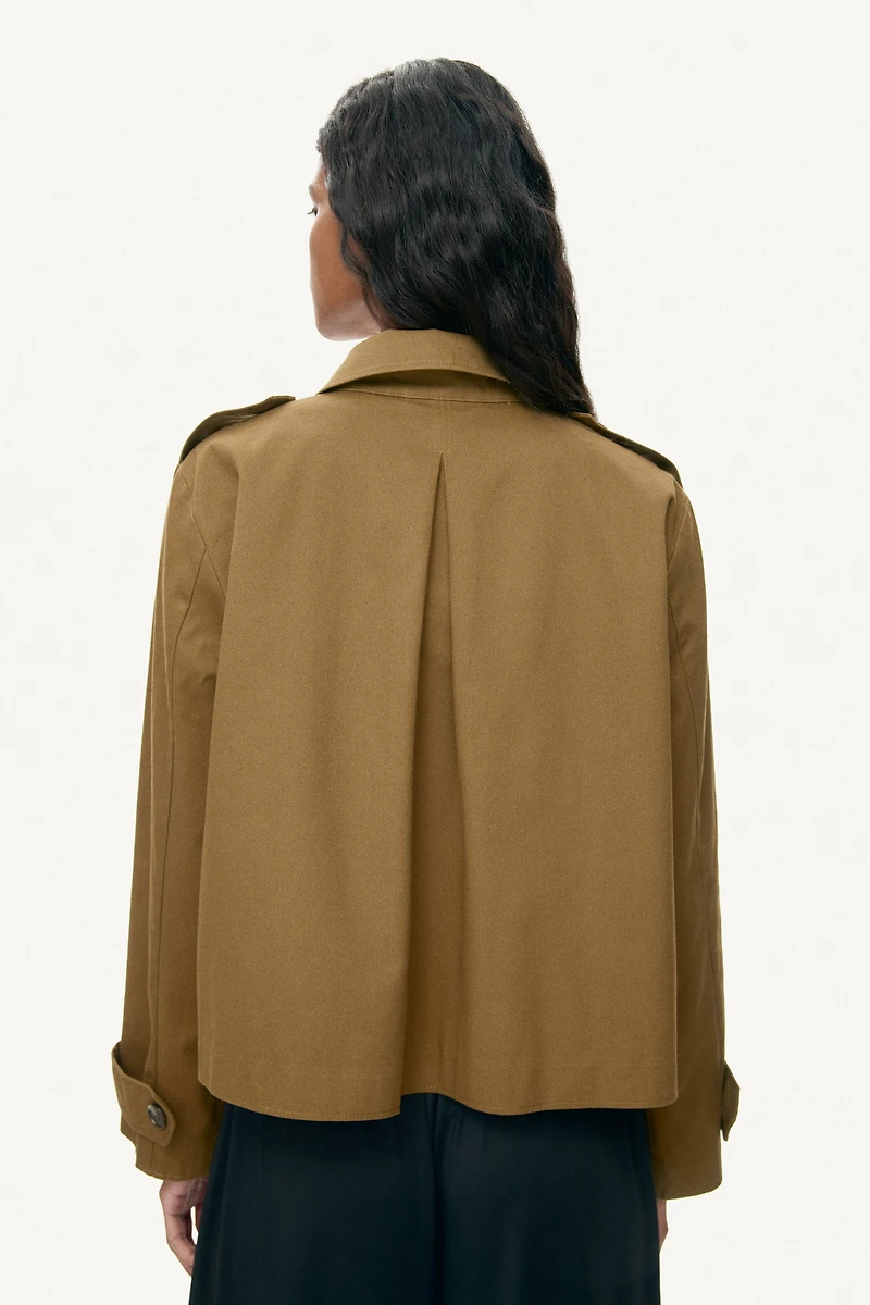 Trench-Look Cotton Jacket