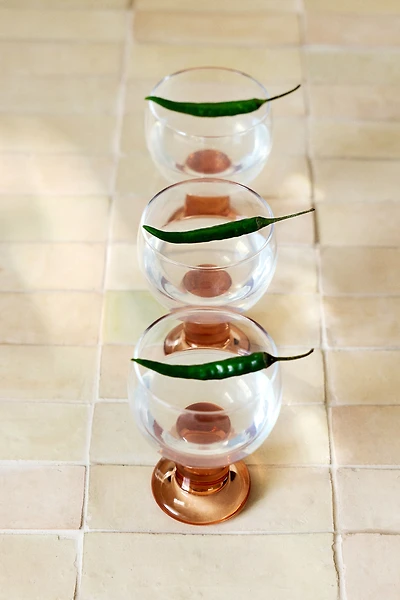 Lot de 2 verres à vin soufflés la bouche