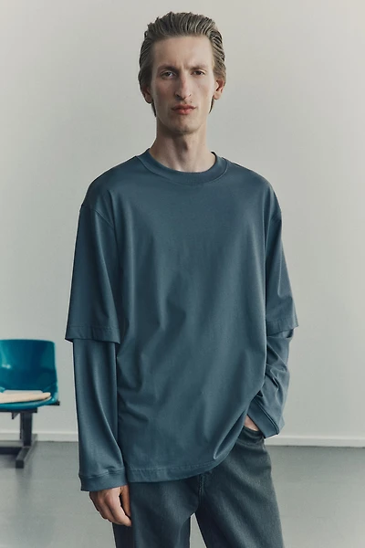 Layered Pima Cotton Shirt