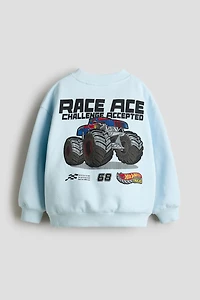 2-Piece Printed Sweatshirt and Sweatshorts Set