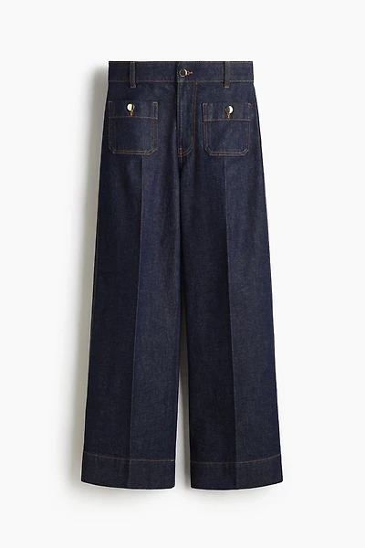 Wide High Ankle Jeans