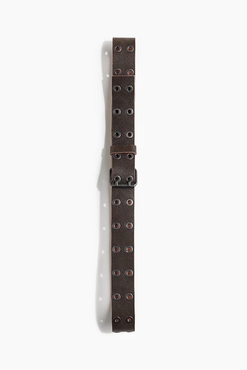 Grommet Leather Belt