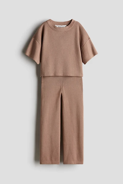 Ensemble 2 pièces en fin tricot de coton