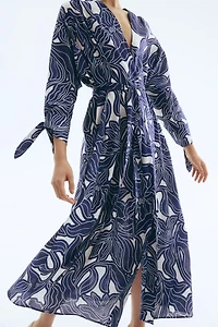 Tie-Belt Shirt Dress