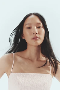 Jacquard-Weave Strappy Dress