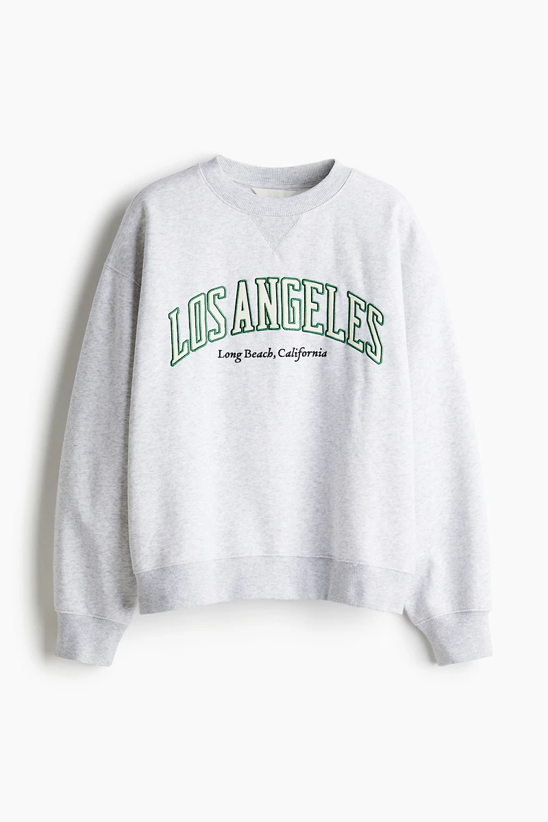 Sweatshirt with Text Motif