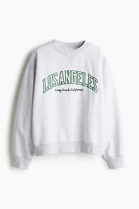 Sweatshirt with Text Motif