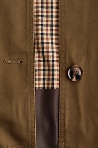 Cape-detail twill jacket