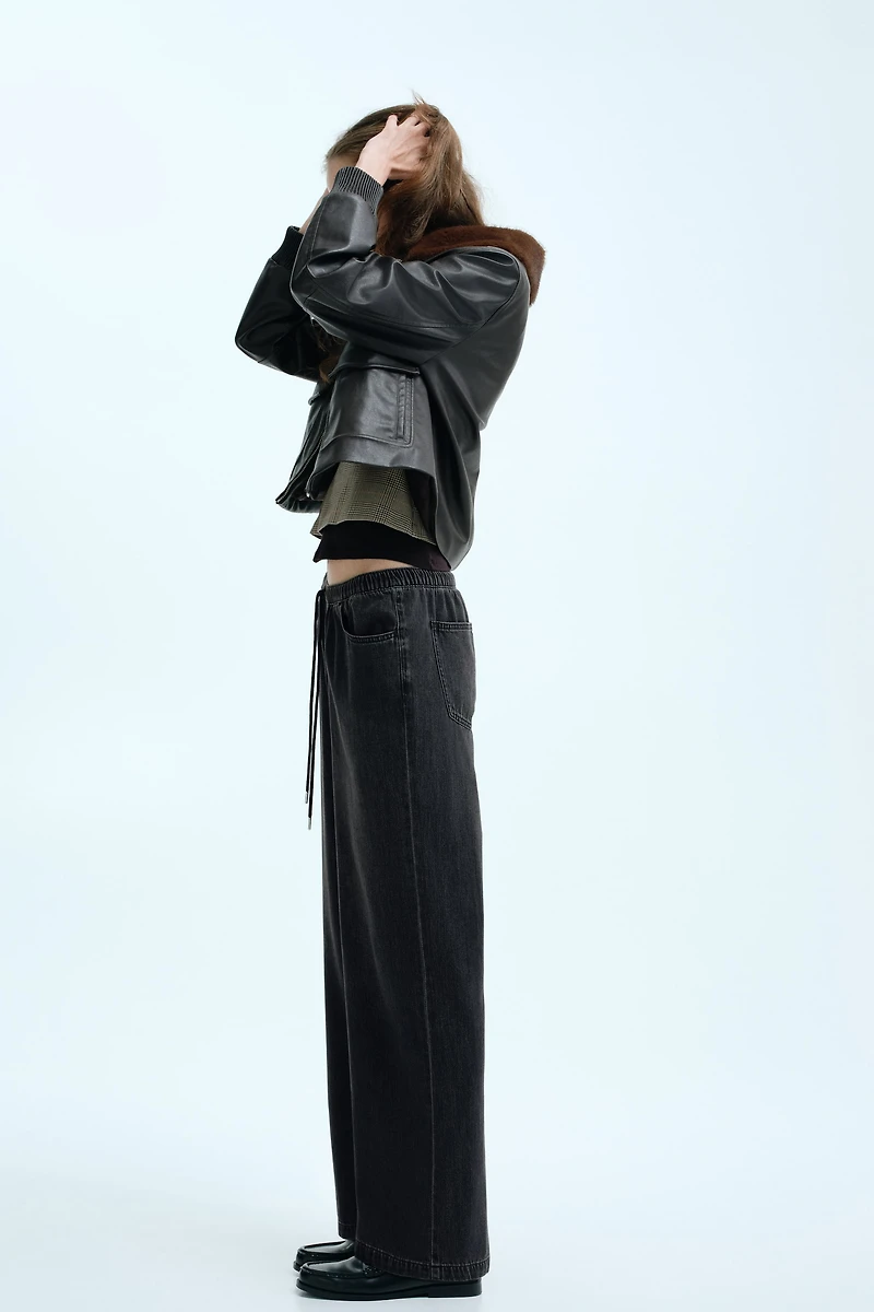 Denim Drawstring Pants