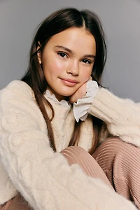 Loose-Fit Cable-Knit Sweater