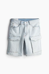 Short cargo Coupe Amincie en denim