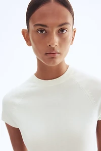 Fine-Knit Peplum Top