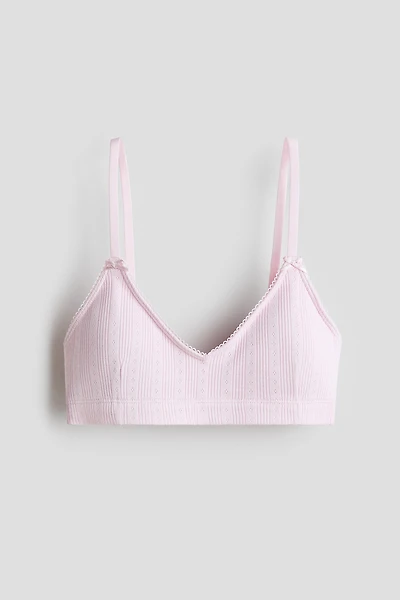 Haut court coussiné en pointelle de coton