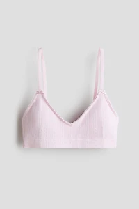 Haut court coussiné en pointelle de coton