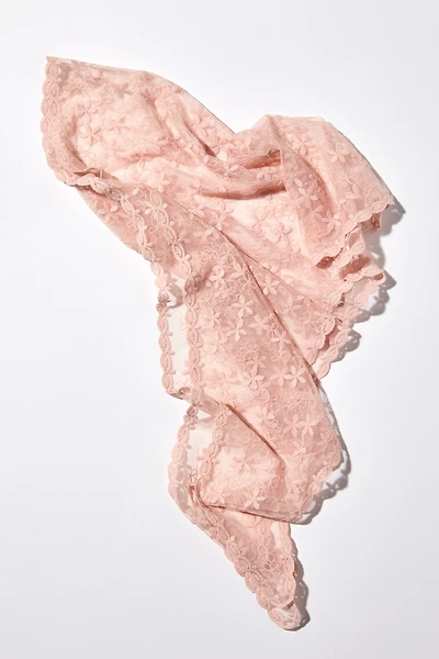 Embroidered Mesh Hip Scarf