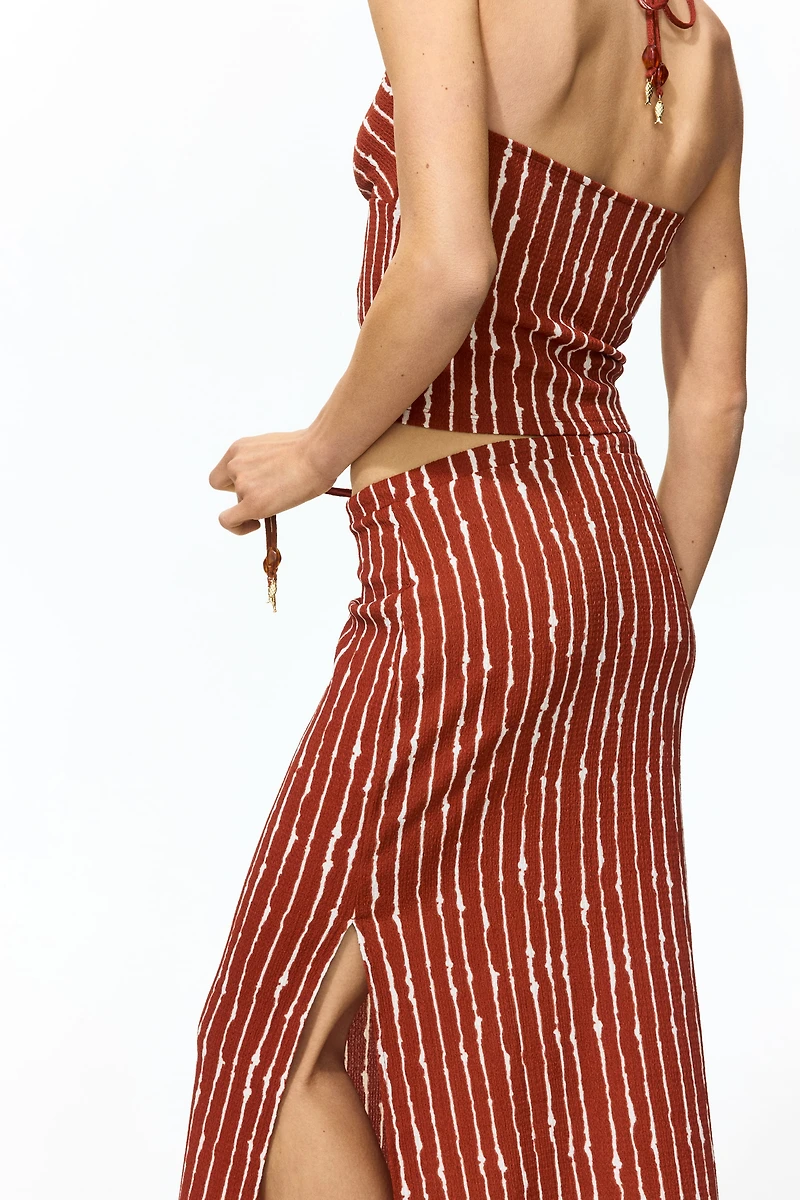 Crinkled Pencil Skirt