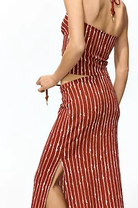 Crinkled Pencil Skirt