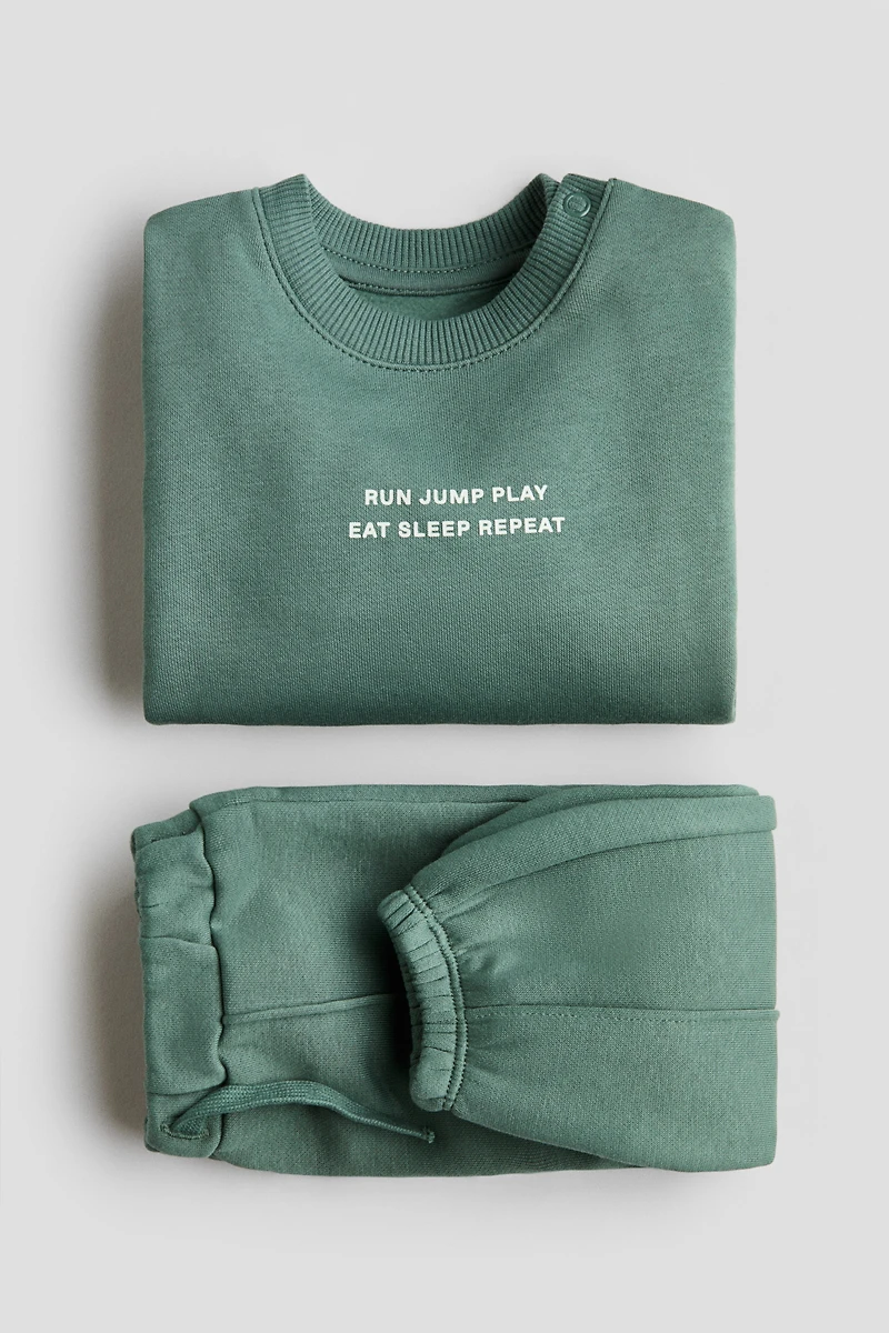 2-Piece Printed Sweatshirt and Joggers Set