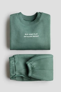 2-Piece Printed Sweatshirt and Joggers Set