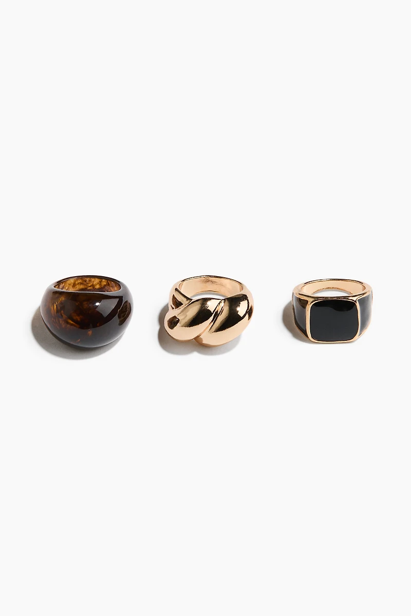 3-Pack Chunky Rings