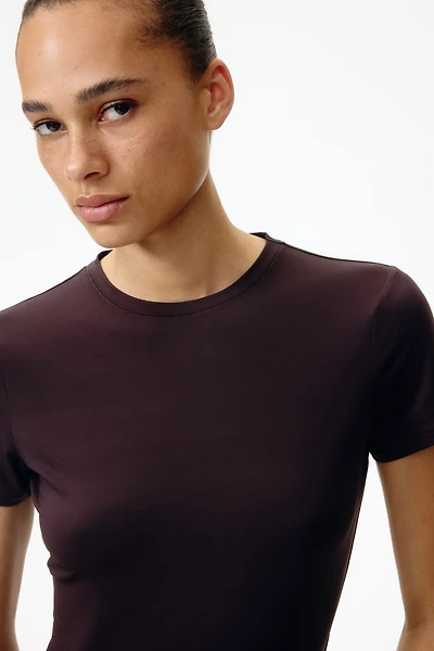 Short-Sleeved Microfiber Bodysuit