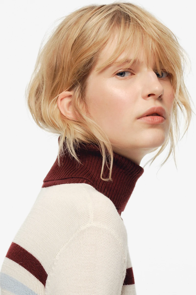 Intarsia-Knit Wool Sweater