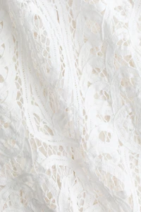 Oversized Crochet-Look Blouse