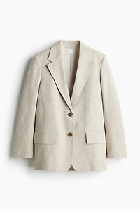 Linen-Blend Blazer