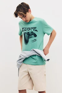 Printed cotton T-shirt