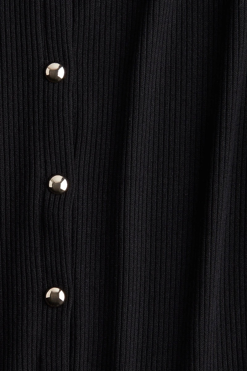 Ribbed Jersey Cardigan