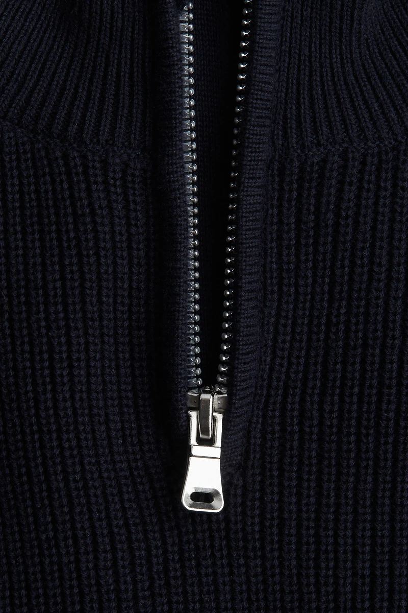 Half-Zip Cotton Sweater