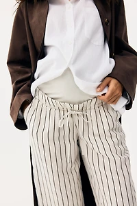 Pantalon MAMA à cordon en lin mélangé
