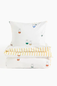 Ensemble de couette lit simple avec décor imprimé